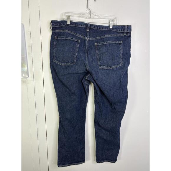 Old Navy Jeans Womens 18 High Rise Slouchy Straight Leg Modest Ankle Denim - Picture 2 of 9